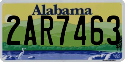 AL license plate 2AR7463