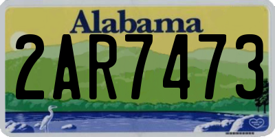 AL license plate 2AR7473