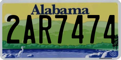 AL license plate 2AR7474