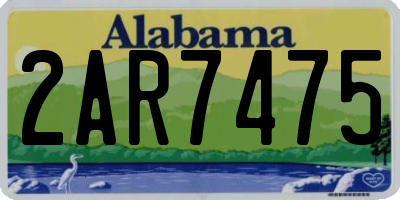 AL license plate 2AR7475