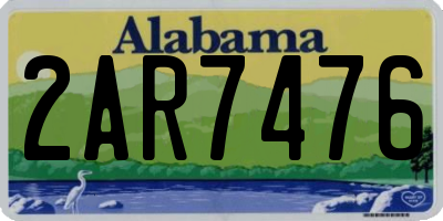 AL license plate 2AR7476