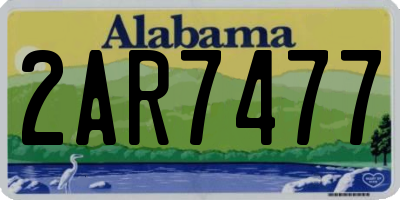 AL license plate 2AR7477