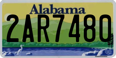 AL license plate 2AR7480
