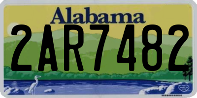 AL license plate 2AR7482
