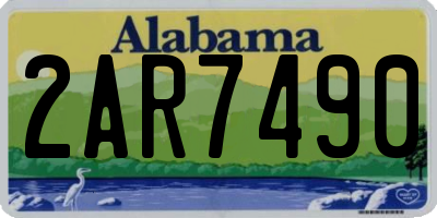 AL license plate 2AR7490
