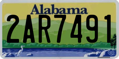 AL license plate 2AR7491