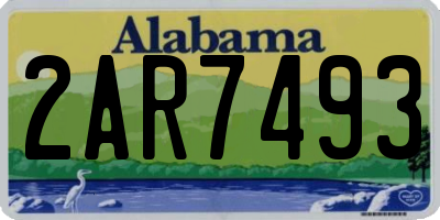AL license plate 2AR7493