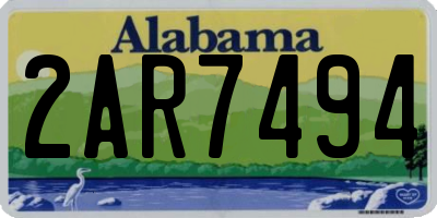 AL license plate 2AR7494