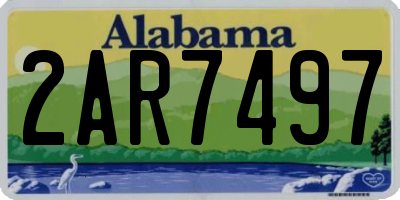 AL license plate 2AR7497