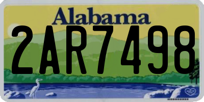 AL license plate 2AR7498