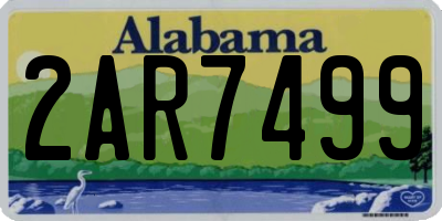 AL license plate 2AR7499