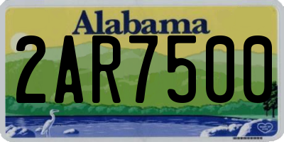 AL license plate 2AR7500