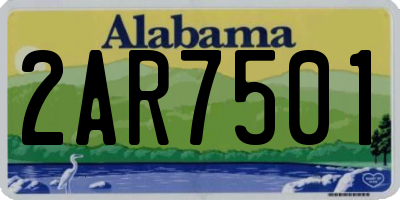 AL license plate 2AR7501