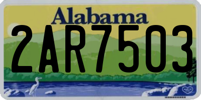 AL license plate 2AR7503