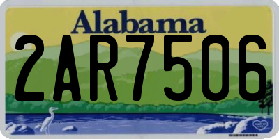 AL license plate 2AR7506