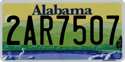 AL license plate 2AR7507