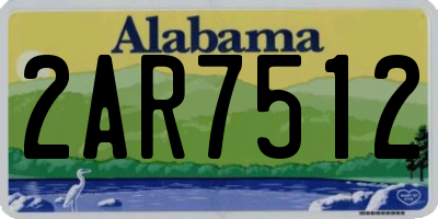 AL license plate 2AR7512