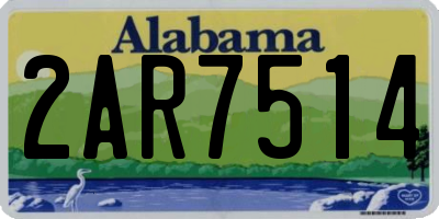 AL license plate 2AR7514