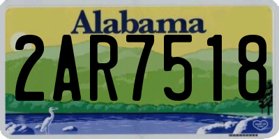 AL license plate 2AR7518