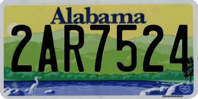 AL license plate 2AR7524