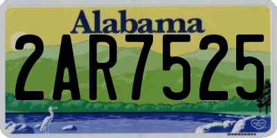 AL license plate 2AR7525