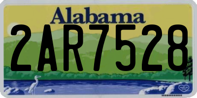 AL license plate 2AR7528