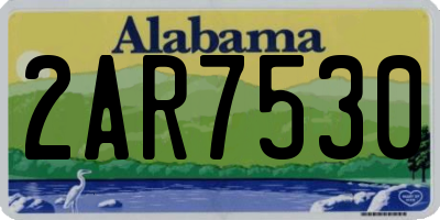AL license plate 2AR7530
