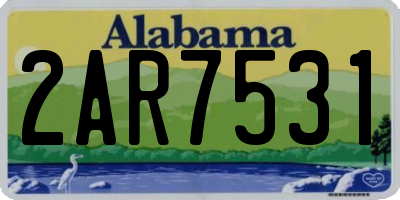 AL license plate 2AR7531