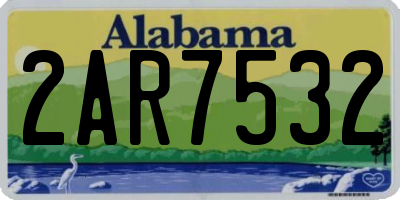 AL license plate 2AR7532