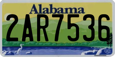 AL license plate 2AR7536