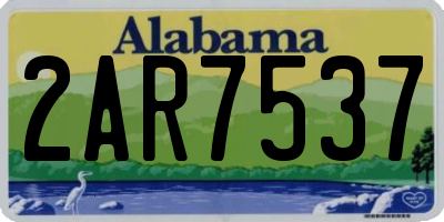 AL license plate 2AR7537