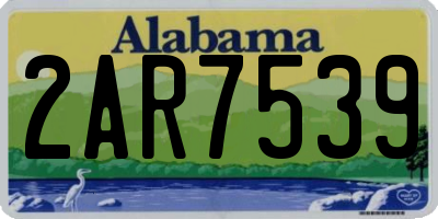 AL license plate 2AR7539