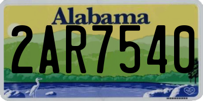 AL license plate 2AR7540