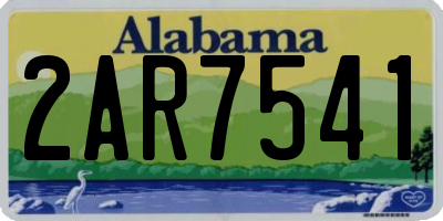 AL license plate 2AR7541