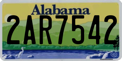 AL license plate 2AR7542