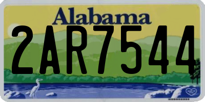 AL license plate 2AR7544
