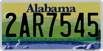 AL license plate 2AR7545