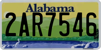 AL license plate 2AR7546