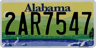 AL license plate 2AR7547
