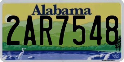 AL license plate 2AR7548