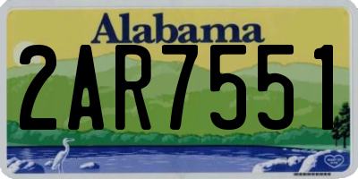 AL license plate 2AR7551