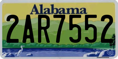 AL license plate 2AR7552