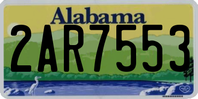 AL license plate 2AR7553