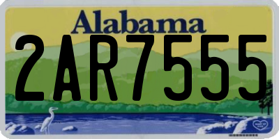 AL license plate 2AR7555