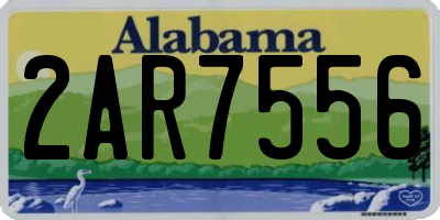 AL license plate 2AR7556