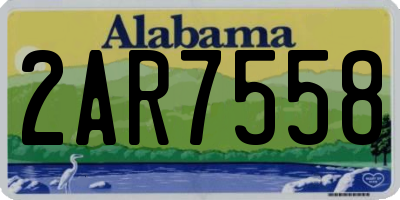 AL license plate 2AR7558