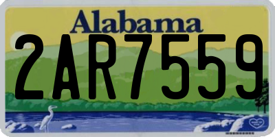 AL license plate 2AR7559