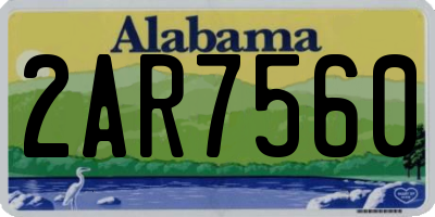 AL license plate 2AR7560