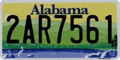 AL license plate 2AR7561