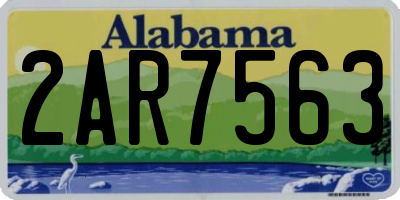 AL license plate 2AR7563